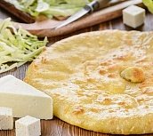 Картинка Осетинский пирог с сыром, курицей и капустой